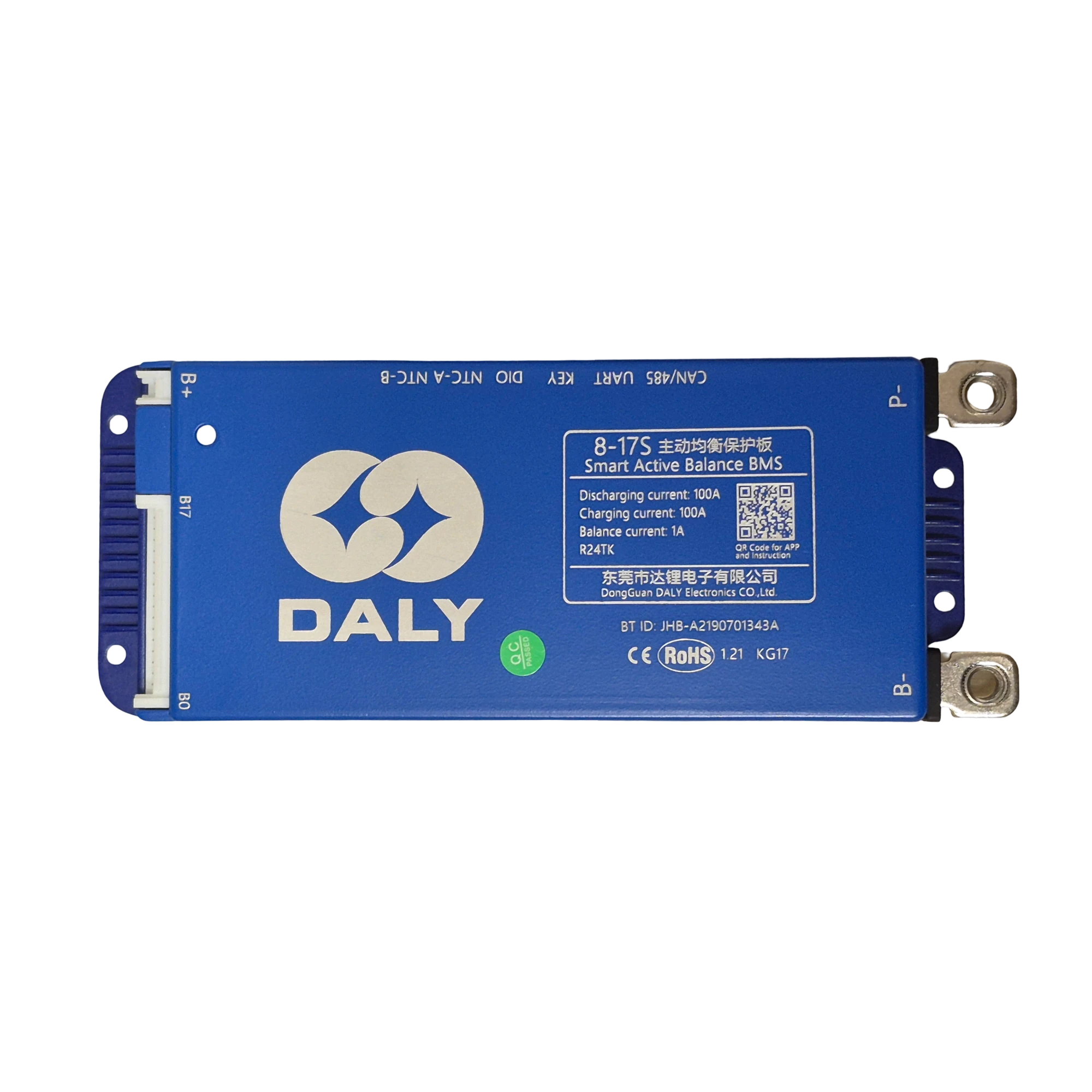 BMS DALY 100A з активним баласиром 1А 8-17S BT CAN/RS485