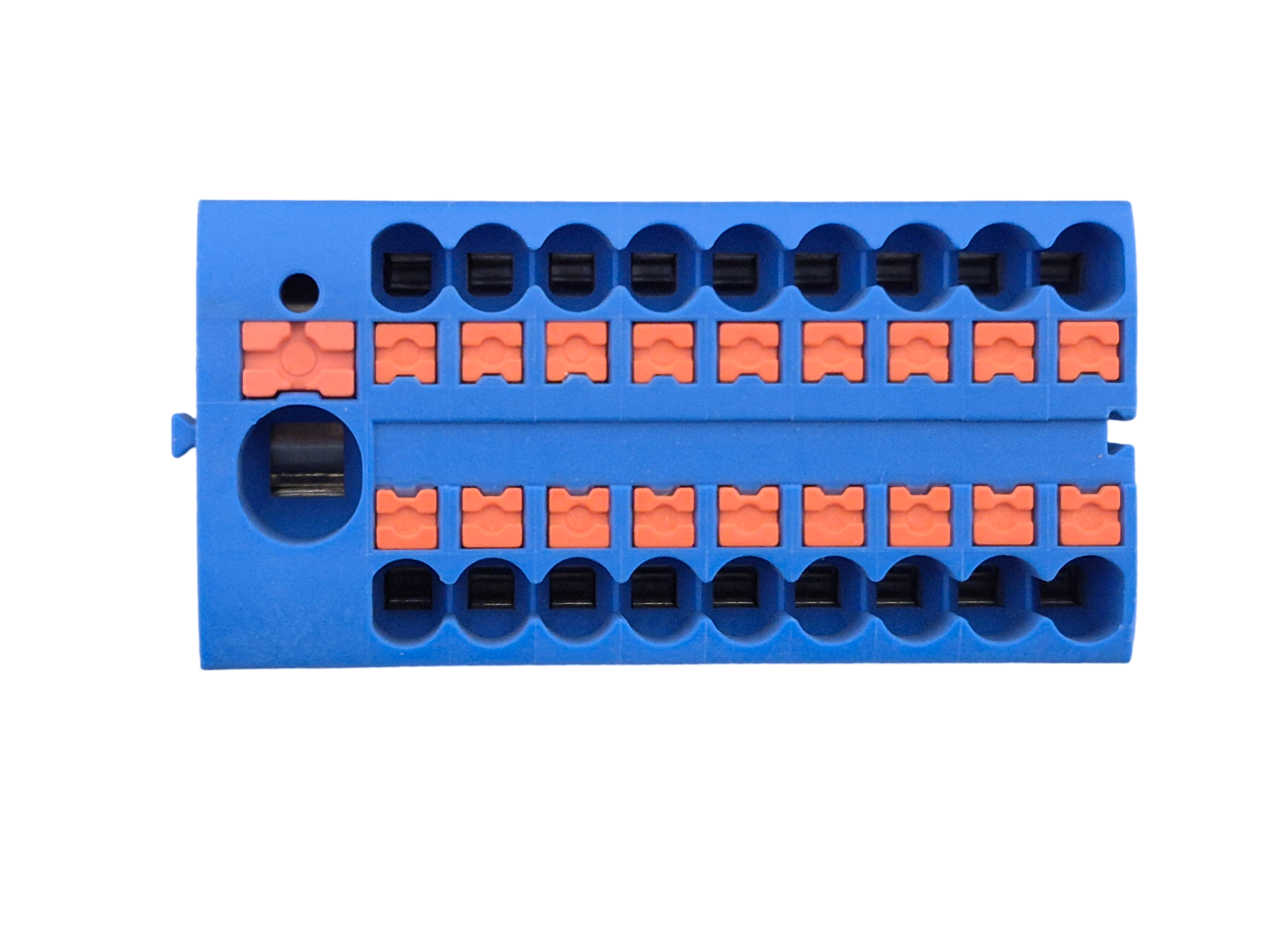 Розподільний блок з швидкозажимними контактами 1x6мм2+18х2.5мм2