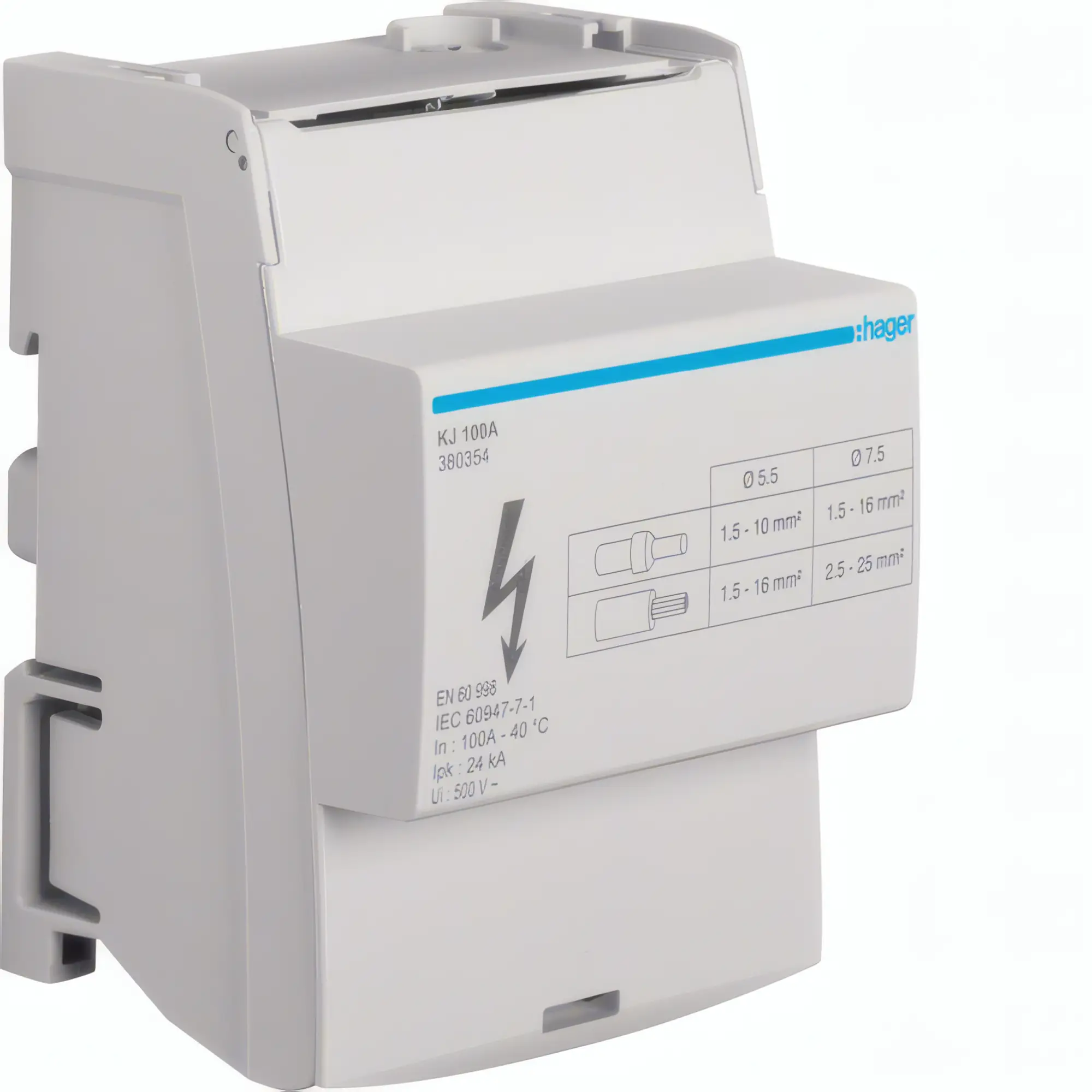 Розподільчий блок Hager KJ100A 100.0A
