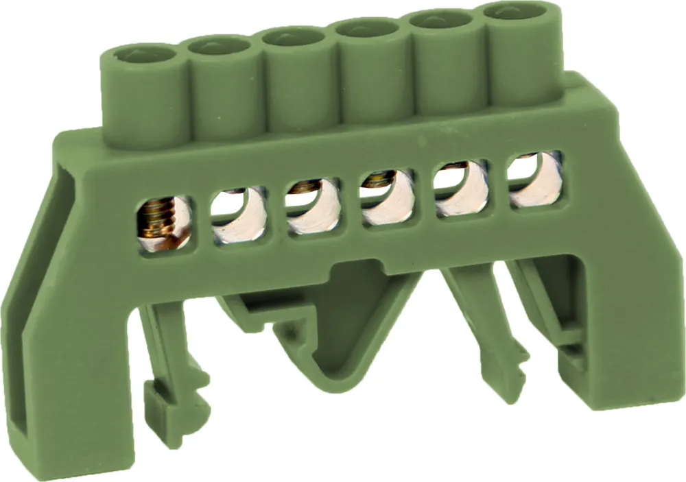 Шина нульова e.bsi.pro.2.6 в ізольованому корпусі універсальна зелена (E.NEXT p0650019)