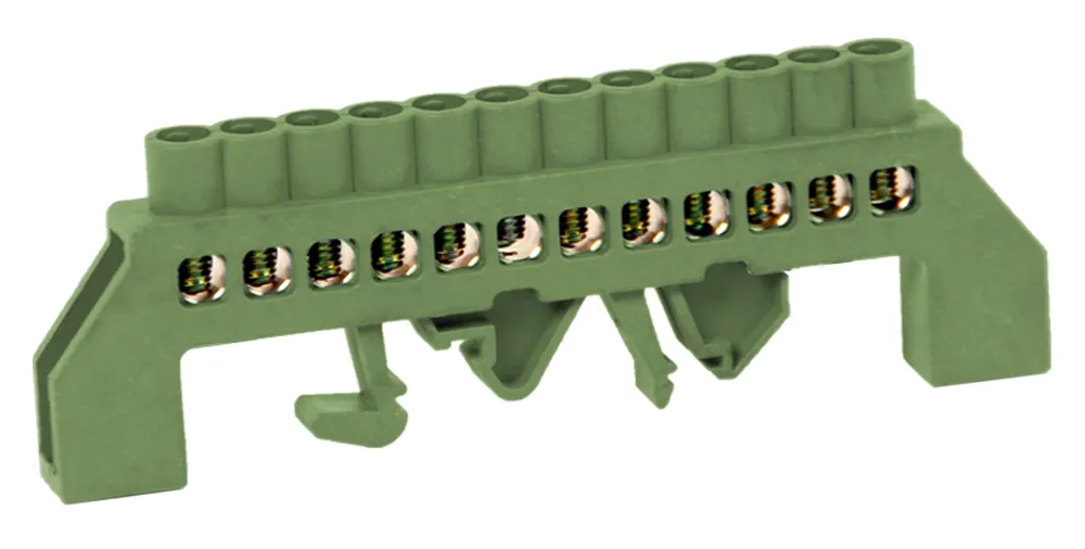 Шина нульова e.bsi.pro.2.12 в ізольованому корпусі універсальна зелена E.NEXT p0650022