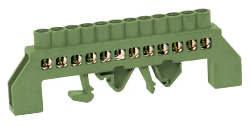 Шина нульова e.bsi.pro.2.12 в ізольованому корпусі універсальна зелена E.NEXT p0650022