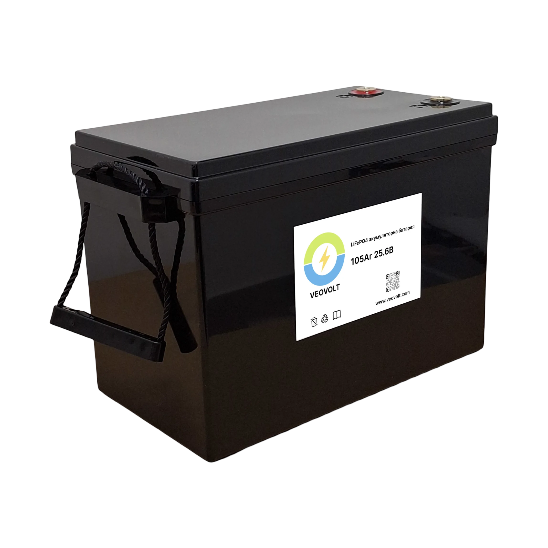 Акумуляторна батарея Veovolt 105Аг 25.6В з Bluetooth та активним балансиром