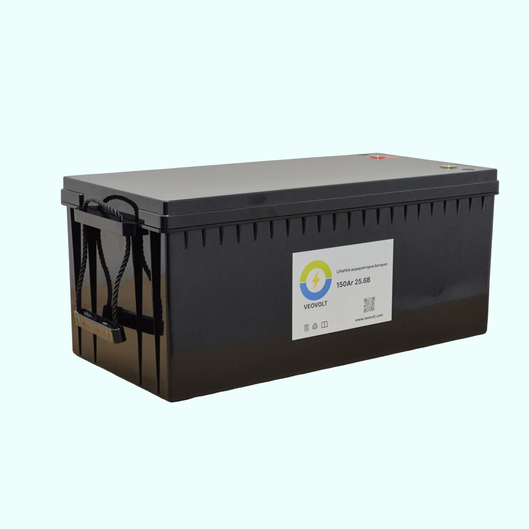 Акумуляторна батарея Veovolt 150Аг 25.6В LiFePO4 з Bluetooth та активним балансиром