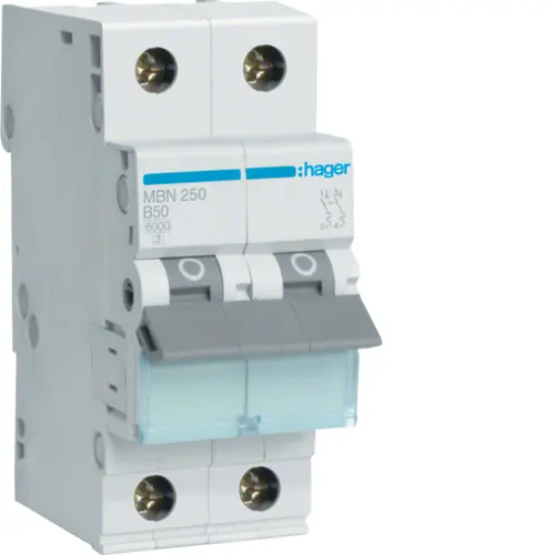 Автоматичний вимикач Hager MBN250 50.0A 2 P