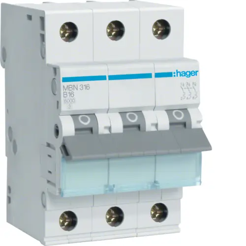 Автоматичний вимикач Hager MBN316 16.0A 3 P