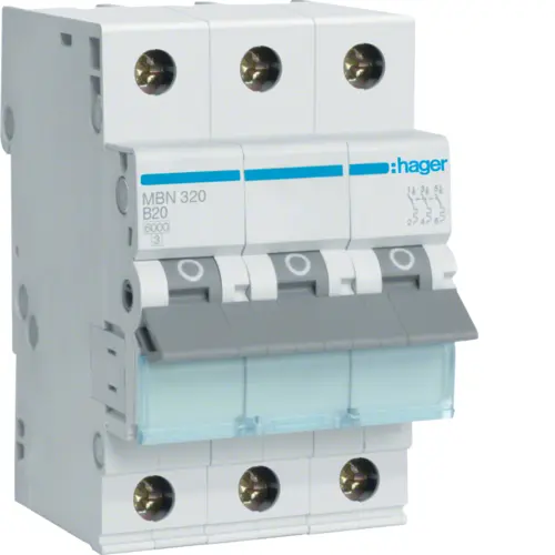 Автоматичний вимикач Hager MBN320 20.0A 3 P