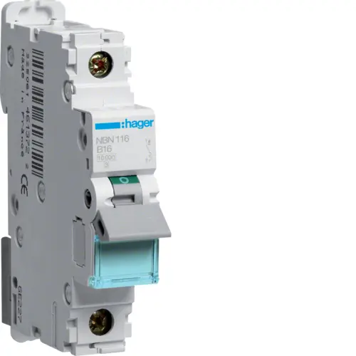 Автоматичний вимикач Hager NBN116 16.0A 1 P