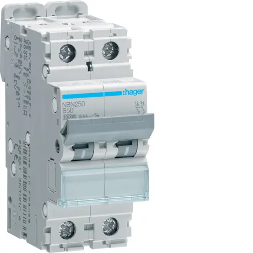 Автоматичний вимикач Hager NBN250 50.0A 2 P