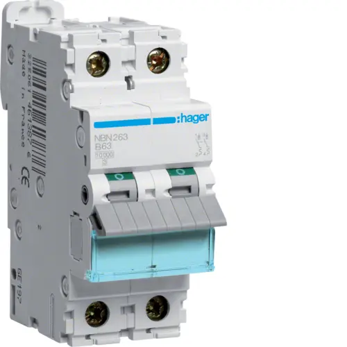 Автоматичний вимикач Hager NBN263 63.0A 2 P