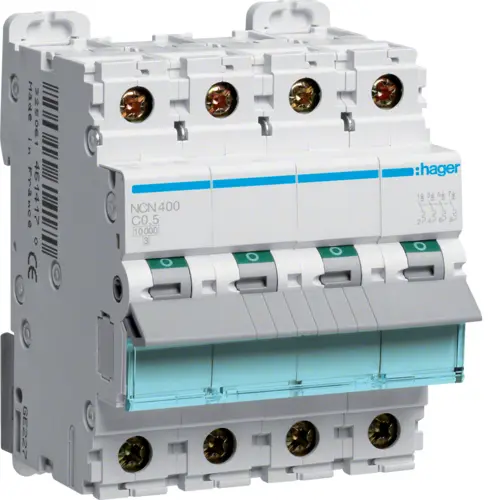 Автоматичний вимикач Hager NCN400 0.5A 4 P