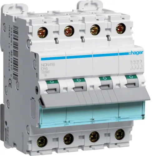 Автоматичний вимикач Hager NDN416 16.0A 4 P