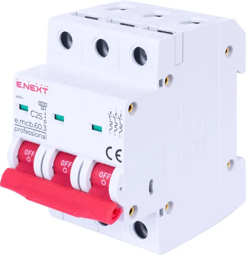 Модульний автоматичний вимикач p042033 E.NEXT e.mcb.pro.60.3.C 25 new, 3р, 25А, C, 6кА