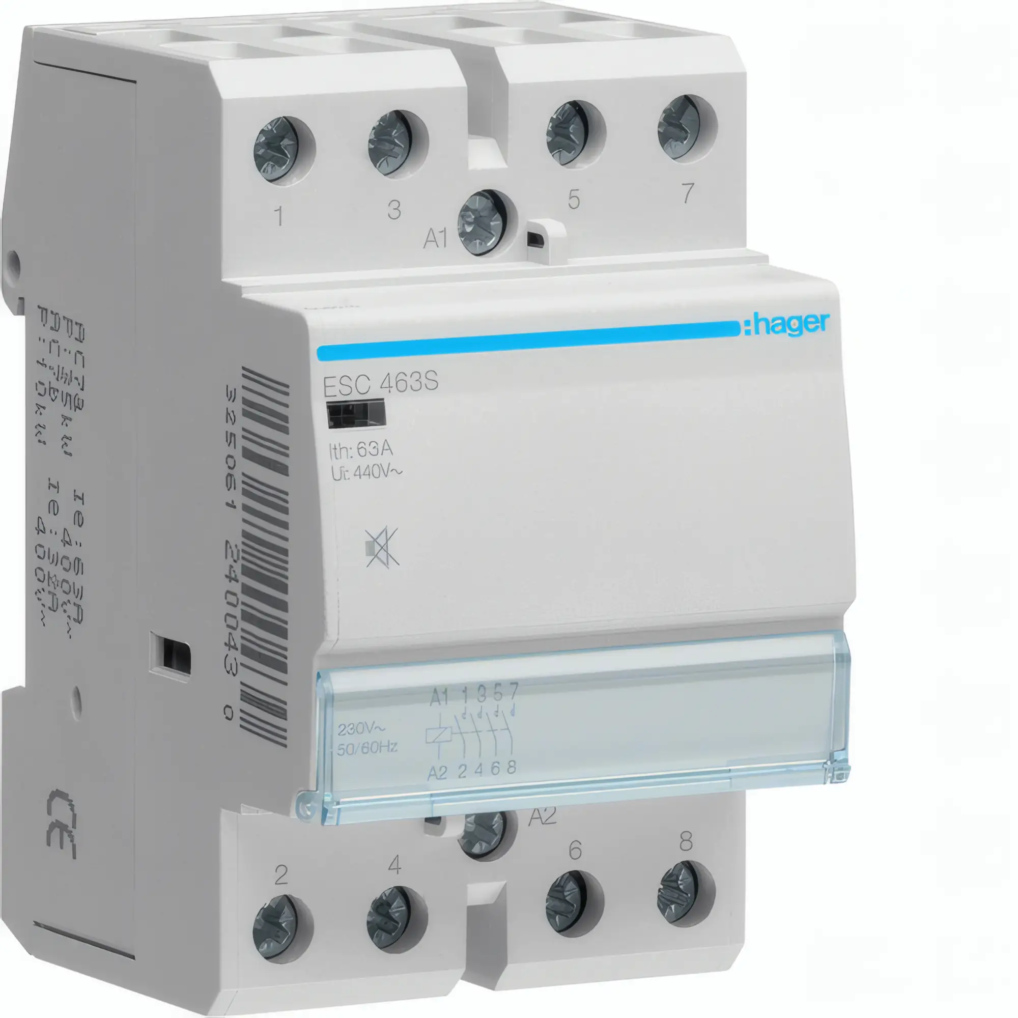 Модульний контактор Hager ESC463S 63.0A