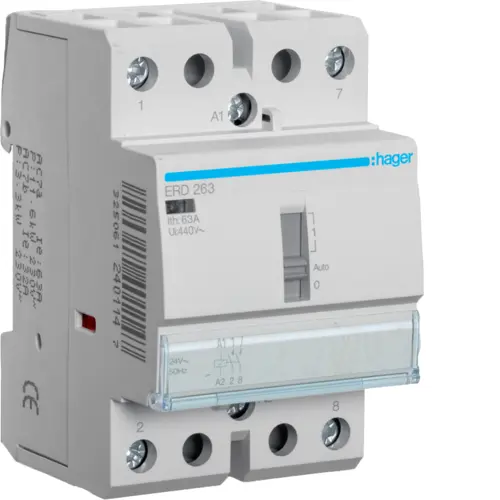Модульний контактор Hager ERD263 63.0A