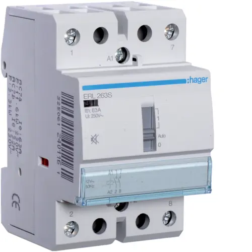 Модульний контактор Hager ERL263S 63.0A