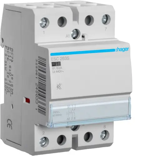 Модульний контактор Hager ESC263S 63.0A