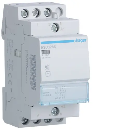 Модульний контактор Hager ESC326S 25.0A
