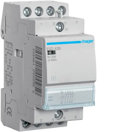 Модульний контактор Hager ESD426 25.0A