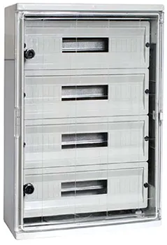Корпус удароміцний з АБС-пластика e.plbox.500.700.245.88m.tr CP5116 E.NEXT, 500х700х245мм, IP65 з прозорими дверцятами та панеллю під 88 модулів