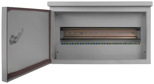 Металевий модульний корпус E.NEXT s0100130, на 15 модулів, герметичний IP54, навісний, із замком 2