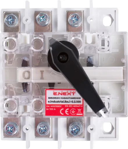 Вимикач навантаження E.NEXT (i089001) e.industrial.lbs.1-0.3.100, 3P, 100А 2