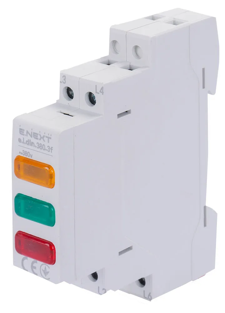 Індикатор на DIN-рейку e.i.din.380.3f.red E.NEXT p059011