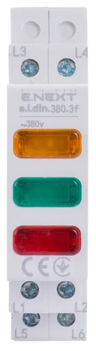 Індикатор на DIN-рейку e.i.din.380.3f.red E.NEXT p059011 2