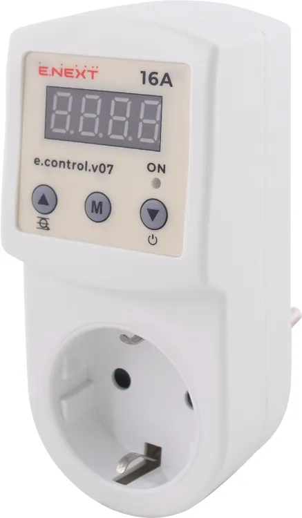Реле контролю напруги однофазне розеточне e.control.v07 i0310022 E.NEXT