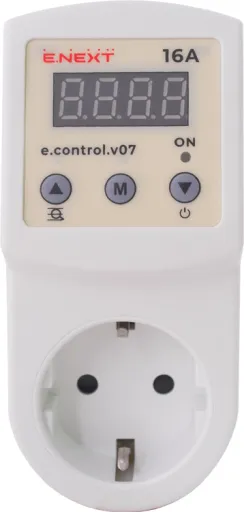 Реле контролю напруги однофазне розеточне e.control.v07 i0310022 E.NEXT 2