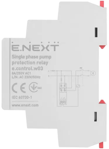 Реле контролю погружного насоса однофазне i0310026 E.NEXT e.control.w03 3