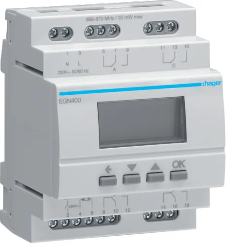 Таймер Hager EGN400 цифровий