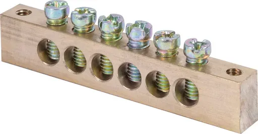 Шина нульова e.bsa.stand.60.6, 6 отв.х 60 А E.NEXT (s056003)