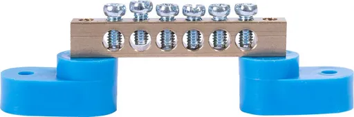 Шина нульова e.bsa.stand.20.6.base, 6 отворів х 20 А з основою з кріпленням на лапках s0560011 E.NEXT 2