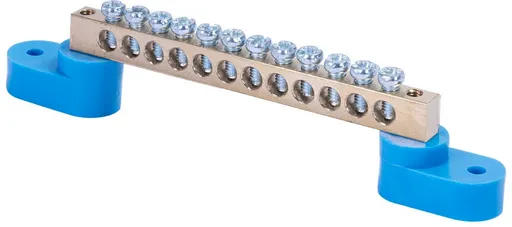 Шина нульова e.bsa.stand.20.12.base, 12 отв.х 20 А з основою з кріпленням на "лапках" (s0560021, E.NEXT)