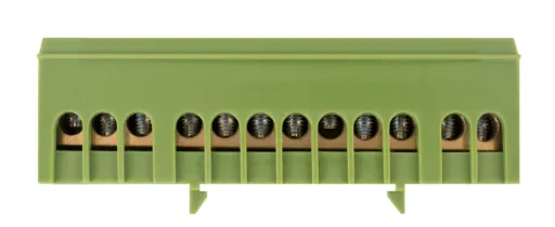 Шина нульова E.NEXT p0650015 e.bsi.pro.1.12 на DIN-рейку в ізольованому корпусі зелена 2