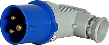 Силова вилка переносна кутова E.NEXT 3643-724 3Р+Z, 400В, 32А, IP44