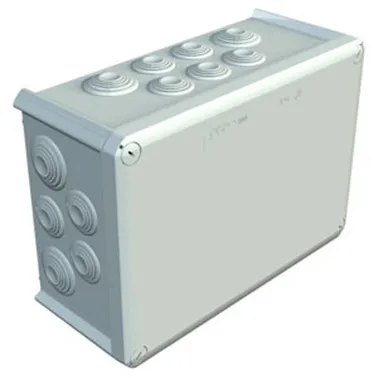 Коробка розподільча Obo Bettermann T 350 285х201х120, IP 66, світлосіра, з кабельними вводами