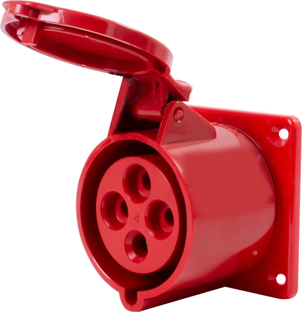 Силова розетка E.NEXT 052, 3Р+PE, 400В, 32А, IP44