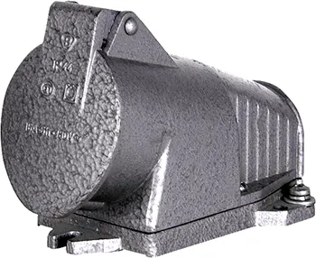 Силова розетка металева, стаціонарна E.NEXT 2127-126, 3Р+Z, 400В, 16А, IP44