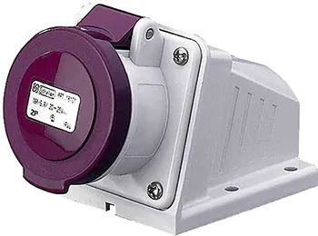 Силова розетка стаціонарна E.NEXT 2322-126, 2Р, 24В, 16А, IP44