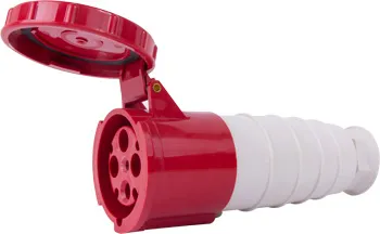 Силова розетка переносна e.socket.pro.4.63 p012024 E.NEXT, 4-полюсна, 380В, IP67, 63А