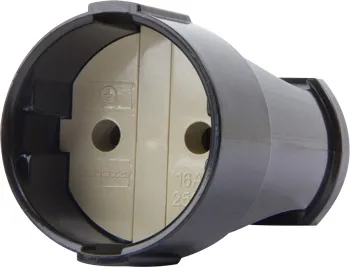 Розетка переносна E.NEXT p017002 e.socket.001.10.black, без заземлюючого контакту, 10А, чорна