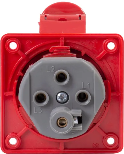 Силова розетка E.NEXT 052, 3Р+PE, 400В, 32А, IP44 4
