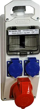 Монтажний набір - вікно 5мод.16А 3Р+Z 400V 2x16A 2P+Z 250V E.NEXT 365