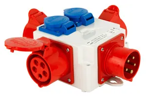 Монтажний набір- розгалужувач 16A 3P+N+Z 400V/ 3x16A 3P+N+Z 400V, 2x16A 2P+Z 250V E.NEXT 402-016