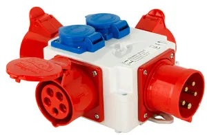 Монтажний набір- розгалужувач E.NEXT 404-016 32A 3P+N+Z 400V/ 1x32A 3P+N+Z 400V, 2x16A 3P+N+Z 400V, 2x16A 2P+Z 250V