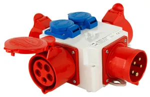 Монтажний набір-розгалужувач E.NEXT 406-016 32A 3P+N+Z 400V/ 2x32A 3P+N+Z 400V, 1x16A 3P+N+Z 400V, 2x16A 2P+Z 250V