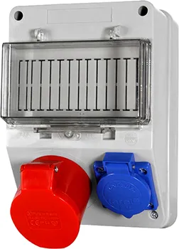 Монтажний набір E.NEXT 6265-130 32А 3Р+N+Z 220/400V,16A 2P+Z 250V, клемна колодка 5х6кв.мм