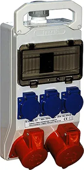 Монтажний набір - вікно 8 мод E.NEXT 321, з розетками 32А 3P+N+Z 400V, 16A 3P+N+Z 400V, 3x16A 2P+Z 250V